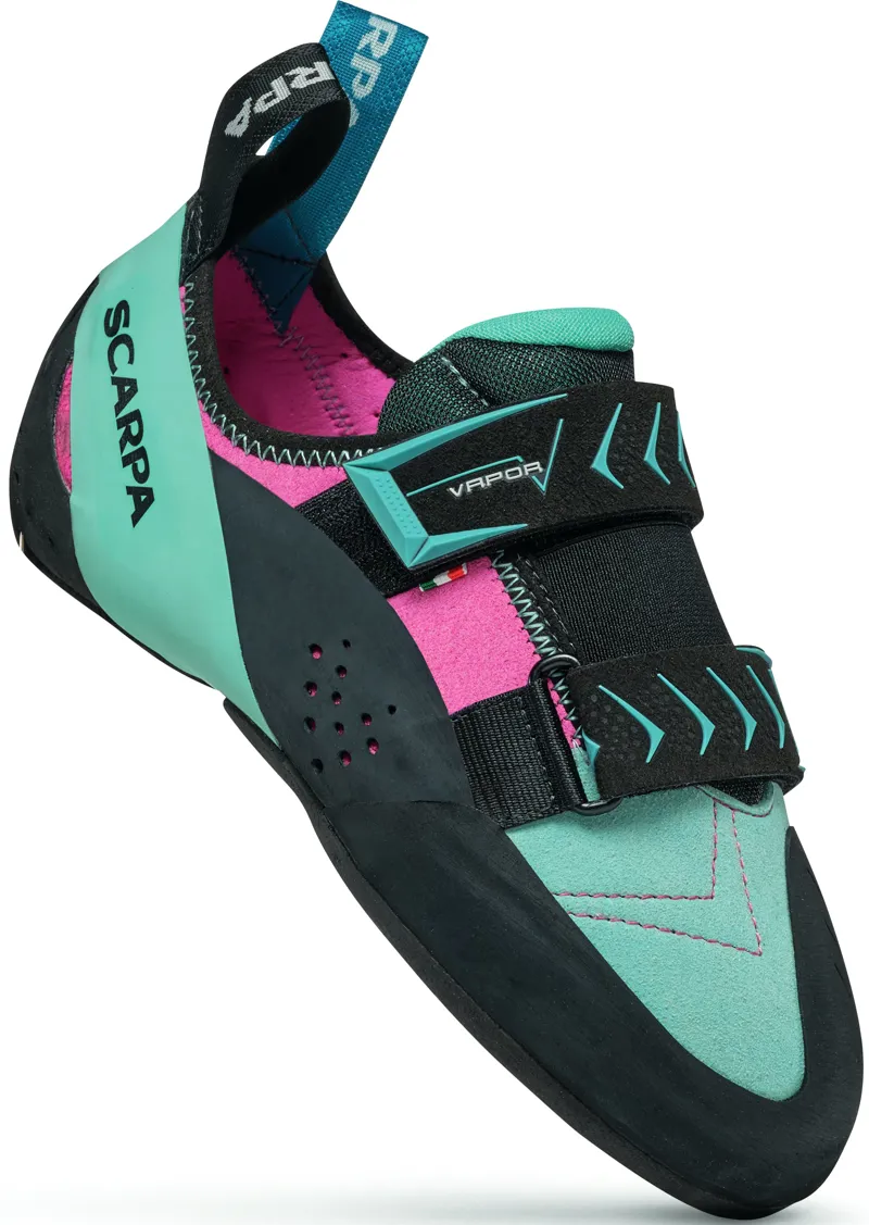 Scarpa Womens Vapour V Climbing Shoes - Dahlia-Aqua-1